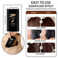 DMQ Temporary Hair Color Stick, 20G Light Brown Hair Dye Comb,Instant Coverage, Quick Styling & Concealing, Portable Dye Comb For Travel Business Trips (Light Brown)