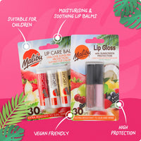 Malibu Sun SPF 30 Lip Balm Sunscreen, Watermelon, Mint and Vanilla, 3 x 5g,