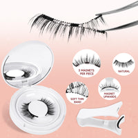 Magnetic-Lashes with Applicator, Higu clace Magnetic-Eyelashes No Glue or Eyeliner Needed, 1 Pair Reusable Magnetic Eye Lashes Kit Natural Look, Eyelashes Magnetic Easy to Wear and Remove(STYLE F)