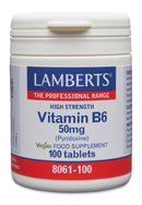Lamberts Vitb6 50Mg (Pyridoxine) 100 Tablets