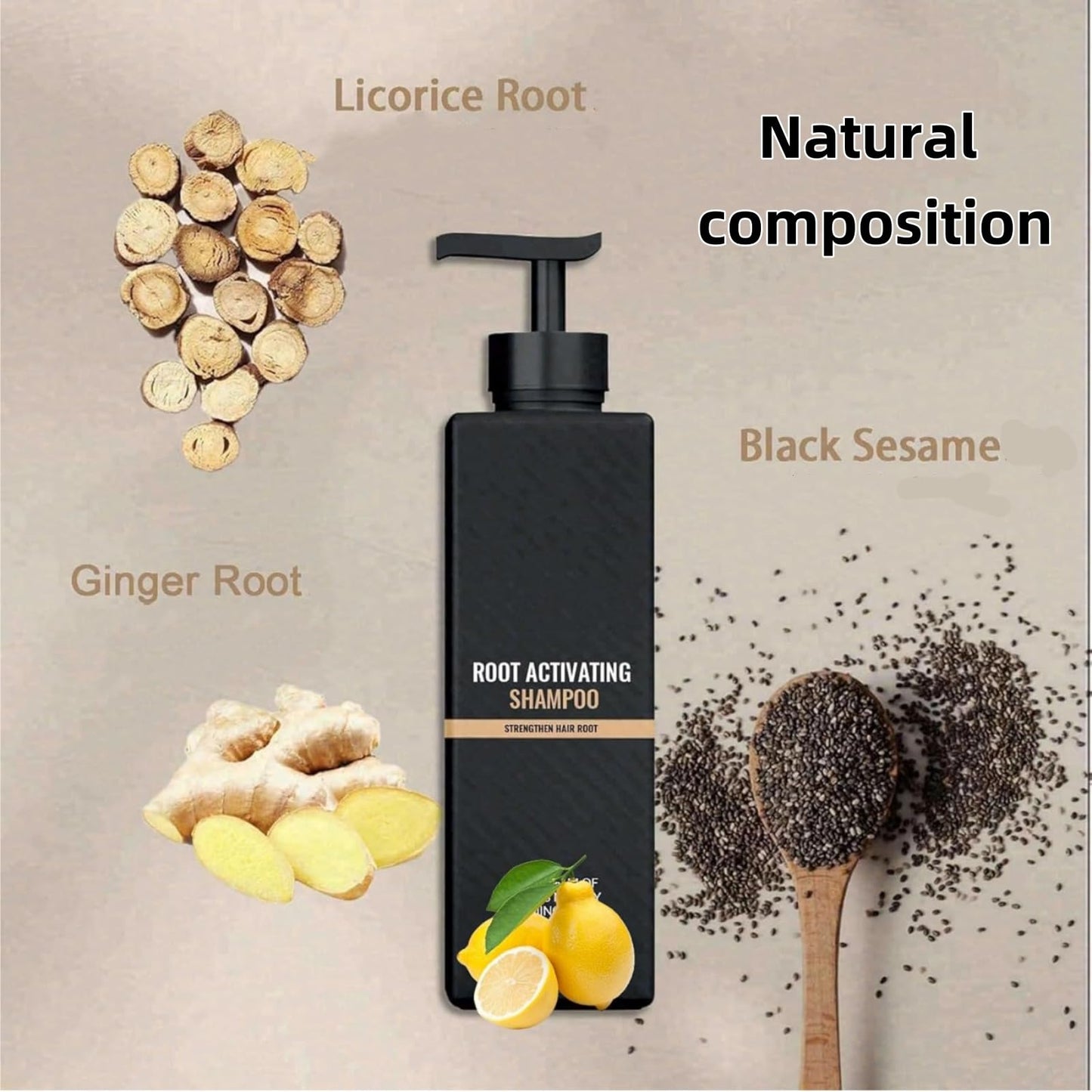 Haiyox Root Activator Shampoo,Mane Shampoo For Men,Mane Root Activator Sh-ampoo For Men,Root Activator Sh-ampoo,Repairs Smooths Strengthens Hair,Natural Essence Hair Growing Sha-mpoo(1pc)