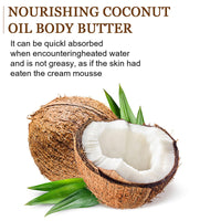 Silky Smooth Skin with 200g Coconut Body Butter - Moisturizer for Dry Skin - Nourishing Coconut Oil Cream for Hydrated Skin