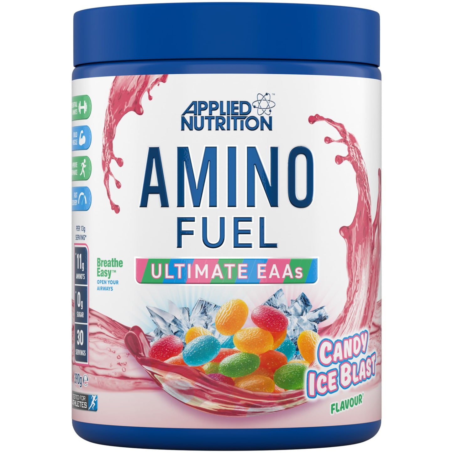 Applied Nutrition Essential Amino Acid (EAA) Powder Supplement Maximize Muscle Growth, 11 g Per Serving with BCAA’s, Candy Ice Blast, 390 g
