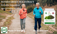 NUVIDA NATURAL HEALTH Green Tea Capsules - 90 High Strength Green Tea Extract Capsules - A Natural Green Tea Supplement and Powerful Antioxidant - Vegan and Vegetarian Friendly