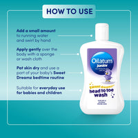 Oilatum Junior Sweet Dreamz Head to Toe Wash, For Dry, Sensitive and Eczema-Prone Skin, Soothing and Hydrating Cleanser for Kids, Dermatologist Recommended for Itchy and Irritated Skin, 1 x 300ml