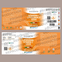 BANDINI Bandini® Liposomal Vitamin C 1000mg | 180 Capsules | High Strength Ascorbic Acid, High Absorption & Bioavailability | Immunity, Energy, Skin Support - Boosts Collagen & Reduces Fatigue | Vegan