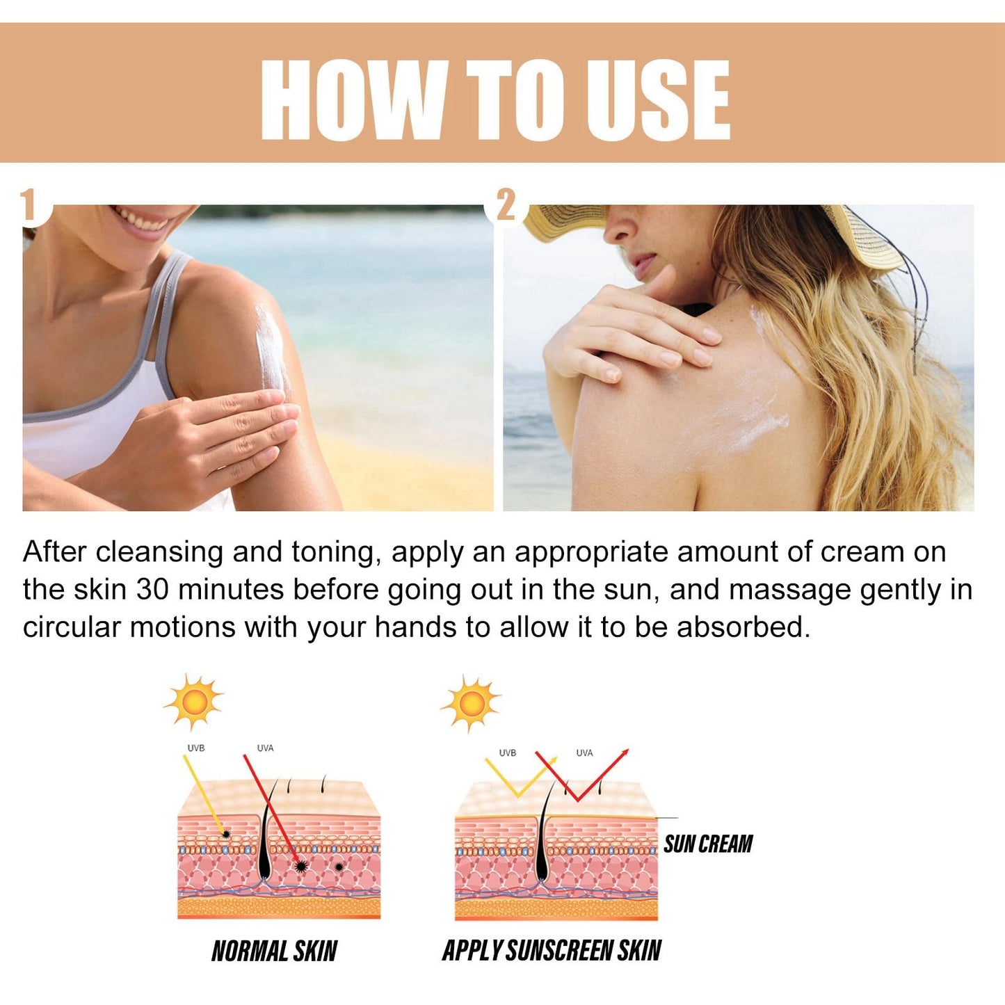 Siyinzu Sun Cream SPF 100,Sunscreen SPF 100+ PA+++,UVB/UVB High Protection SP/F 100 Face Moisturiser,Broad Spectrum Uv Protection For Face/Body,Waterproof Fac/e Sunscreen,Non-Greasy Suncream Factor 100