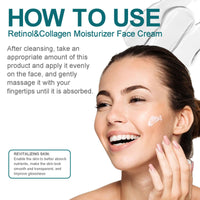 Advanced Retinol Collagen Cream for Face with 5% Hyaluronic Acid Anti-Aging Retinol Cream Anti-Wrinkle Reduce Fine Lines Lifting and Firming Cream 24-Hour Facial Care Suitable For Most Skin Types 50ml