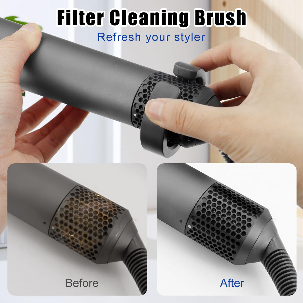 Chuancheng Filter Cleaning Brush for Dyson Airwrap HS01 HS05 Hair Styler Gentle Air Attachments 96976001