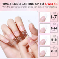 Makartt Nail Glue Gel for Press On Nails, Extra Strong 3 in 1 Solid Nail Glue for False Nail Tips, Long-Lasting 3D Gel for Acrylic Decoration, Curing Required,30 ML