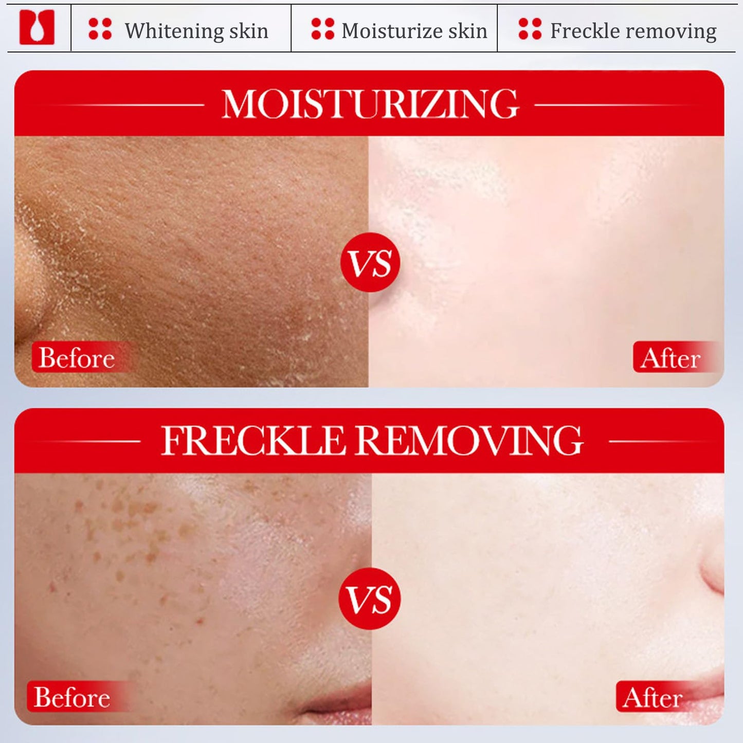 Pothenika Kojic Acid Face Cream Set, Kojic Acid Serum and Skin Lightening Cream, Anti-aging Dark Spot Remover for Face, Hydrating Face Cream Hyaluronic Acid Serum for Dull and Dry Skin(2PCS)