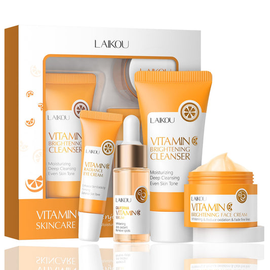 Vitamin C Skin Care Sets & Kits, Skin Care For Teenage Girls, Skin Care Set For Pamper Teenage Girls Gifts,Facial Kit,Skincare Set,Cleanser, Serum,Cream,Eye Cream