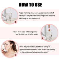 INBOLM Tanning Drops Drink Tan Drops Drink,No Sun Exposure Required,Helps Skin Hydrate and Maintain Elasticity,and Enhances Your Natural Complexion