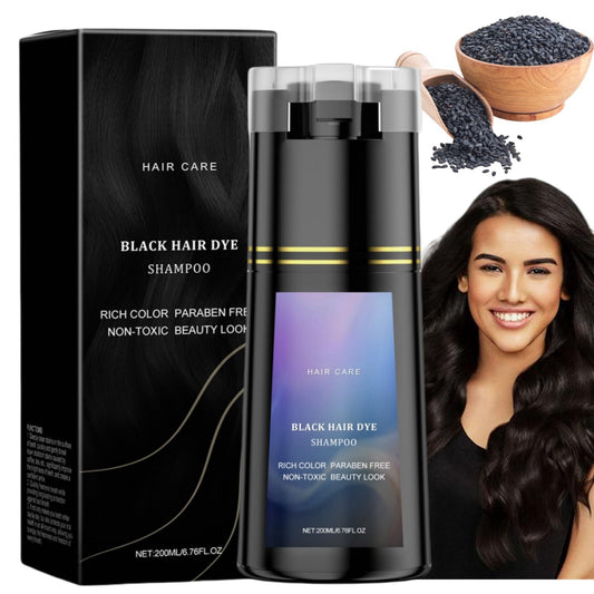 SingHao Polar Hair Dye Shampoo,Black Hair D/ye Shampoo 3 in 1 for Gray Hai/r,Nova Hair D/ye Sh/ampoo,Ha/ir Care Instant Dy/e Sha/mpoo,3 in 1 Instant Ha/ir D/ye Sha/mpoo,Semi-Permanent Gray H/air CoverageBlack
