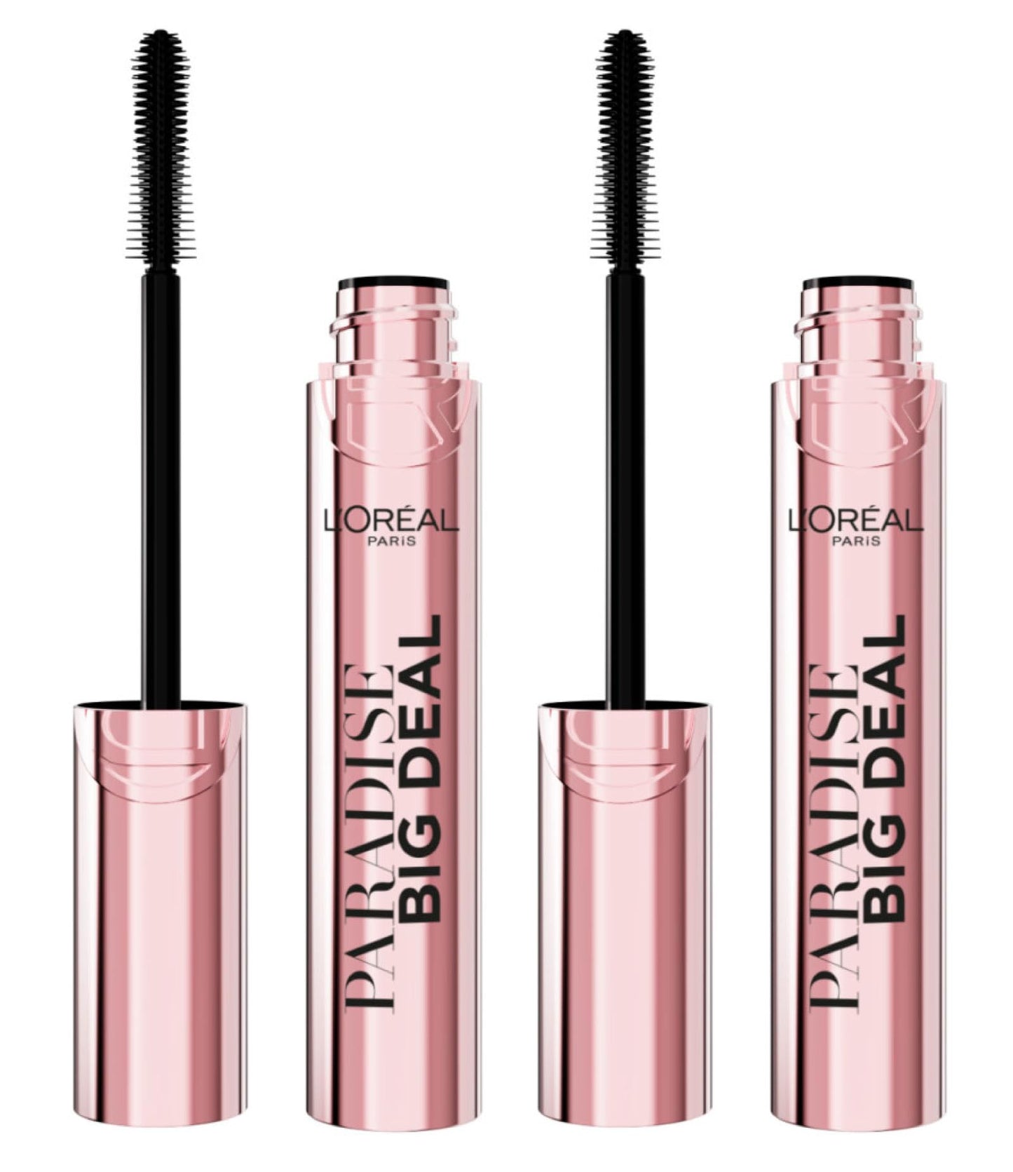 L'Oreal Paris L'Oréal Paris Paradise Big Deal Black Mascara Lash lengthening Volumizing Smudge Proof Intense Look Layerable Buildable Smoothfinity Formula with Cross-Conic Brush - 2 Mascaras