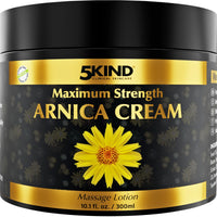 5KIND CLINICAL SKINCARE 5kind Extra Strong Arnica Cream Massage Lotion 300ml - Fast Acting Arnica Cream for Bruising and Swelling - Intensive Arnica Montana Extract Bruise Cream - Natural Muscle Cream for Muscles & Joints