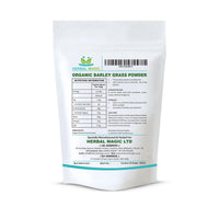 Herbal Magic Organic Barley Grass Powder, Delicious Addition for Smoothies, Milkshakes & Recipes, Natural Wholefood Ingredient, Free from Fillers & Preservatives-100g