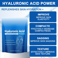 Guegine Hyaluronic Acid Powder for Face, Hyaluronic Acid Powder Organic, Low Molecular Weight, Water-Soluble Moisturizing Ingredients, Deep Hydration, Moisturizing the Skin
