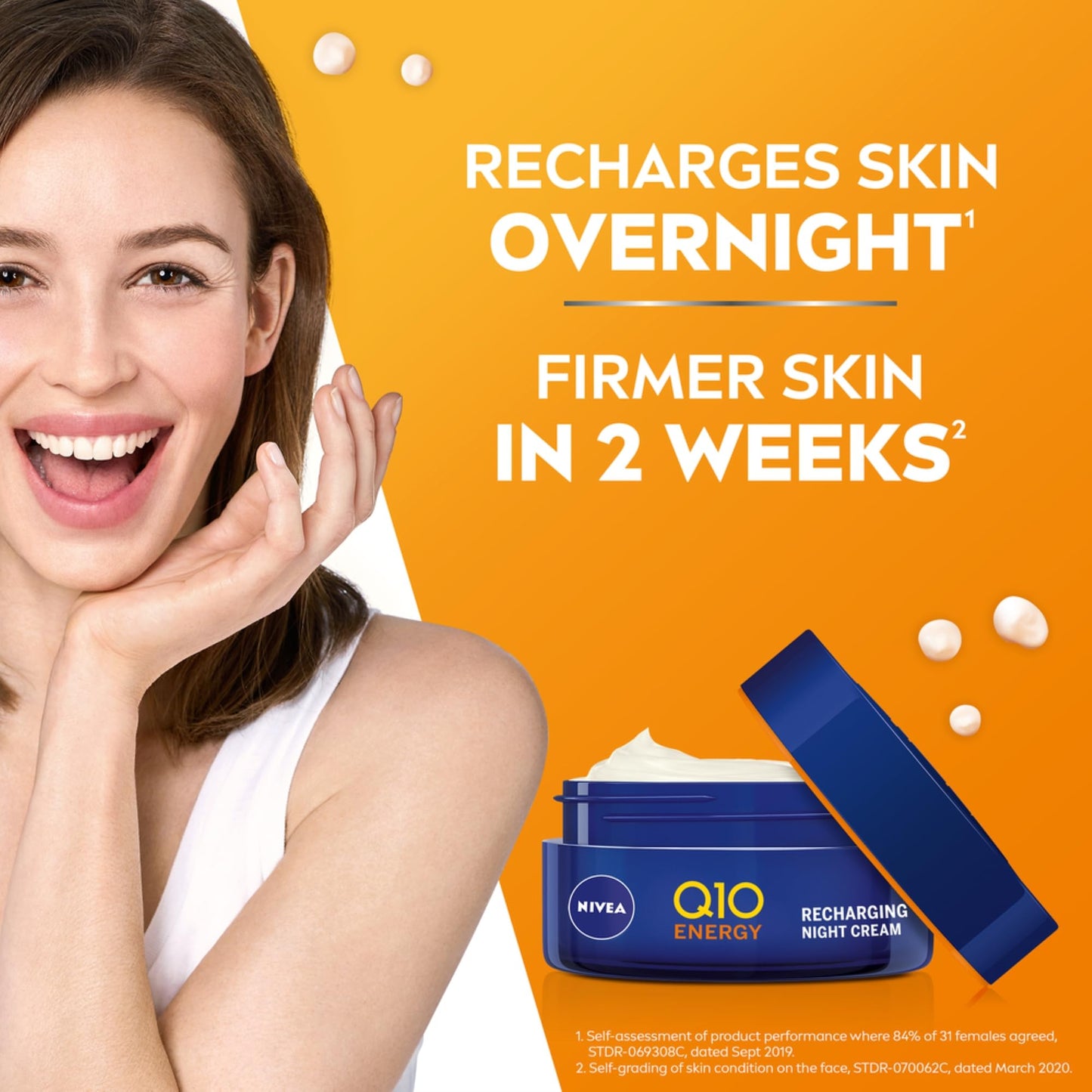 NIVEA Q10 Energy Recharging Face Night Cream (50ml), Energising Night Cream for Women, Hydrating Night Face Cream, Recharging Face Cream with Vitamin C and Q10