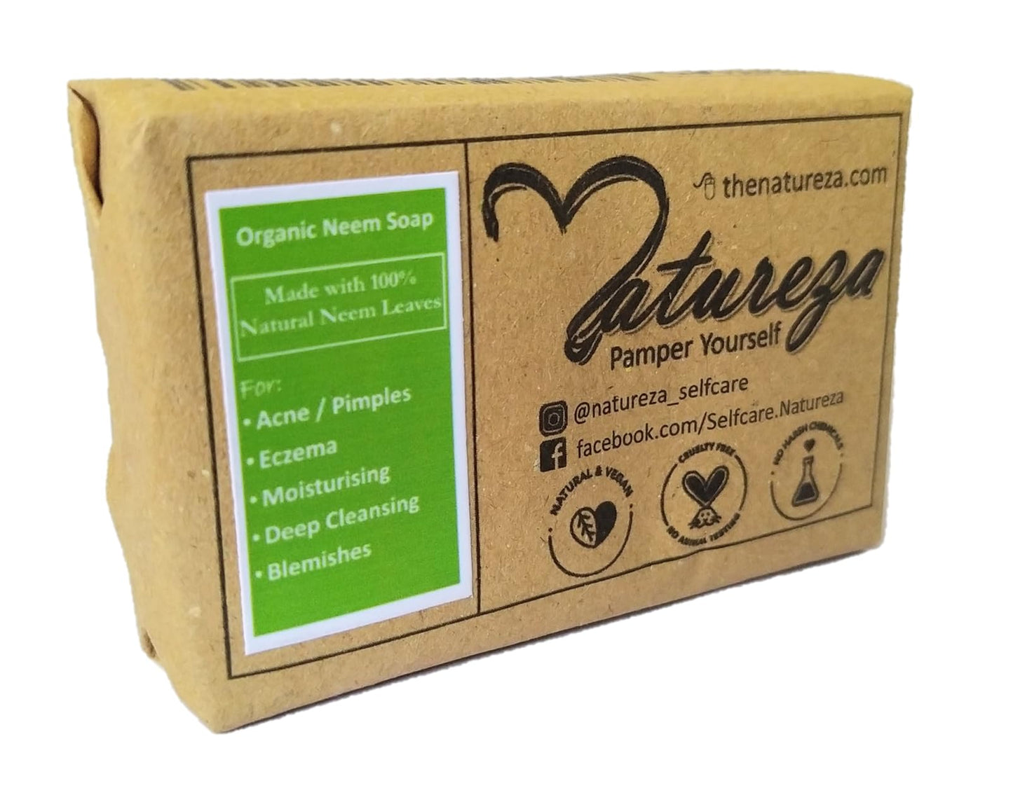 Natureza Organic Neem soap Herbal Handmade Anti acne 90g