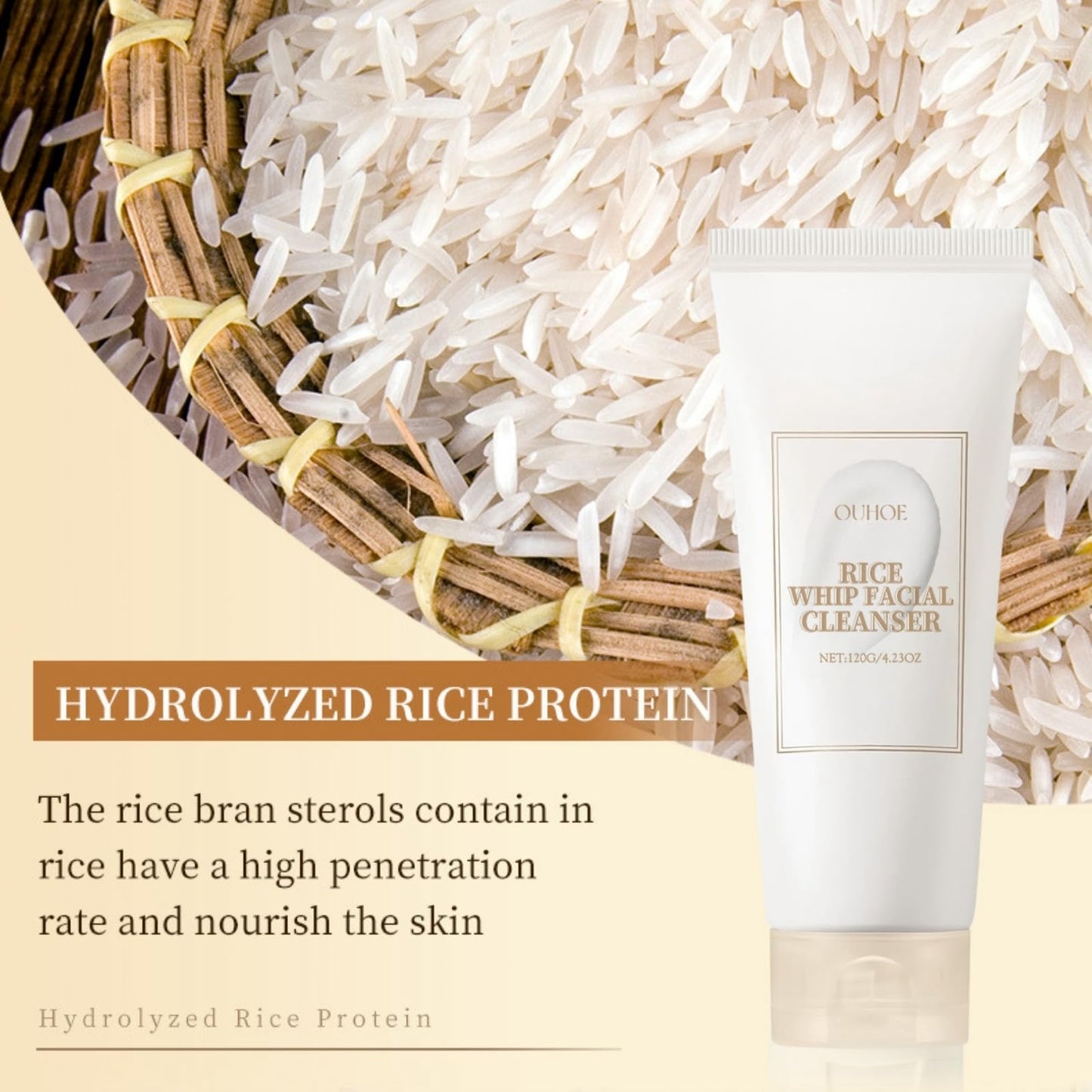 Rice Facial Cleanser,Clean and Clear Face Cleanser,Deep Cleansing & Pore Purifying Face Wash,Face Wash Women & Men,Face Care Korean Cleanser,Korean Skincare Hydrating Cleanser,Korean Face Wash