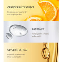 HAORQEE Vitamin C Eye Cream for Dark Circles Puffy Eyes, Brightening Hydrating