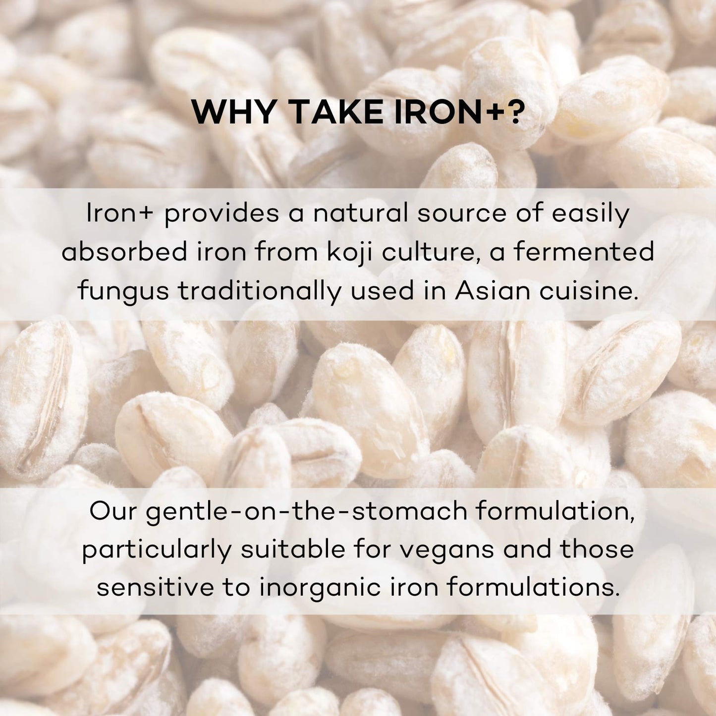 Iron+ Supplements – Energy Tablets with Koji Fermented Iron and Vitamin B12 – 28 Day Supply – Blood Supplement for Normal Formation of Red Blood Cells – Vitamins for Tiredness by FutureYou Cambridge