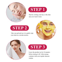 Nadiaen Kojic Acid and Turmeric Pads,80 Pieces Turmeric Kojic Acid Pads,Exfoliating Face Suitable for Improving Skin Texture,Reducing Shine and Clogged Pores