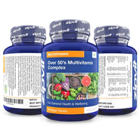 Multivitamin Advanced 50 Plus Active Formula for Women & Men - 90 Vegan Tablets. Supports Bone Health and Your Immune System. UK Supplier. 3 Months Supply