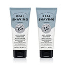 THE REAL SHAVING COMPANY The Real Shaving Company Anti-Ageing Sensitive Moisturiser - Moisturises & Protects for Sensitive Skin, Visibly Firmer and Brighter Skin 2 x 100 ml