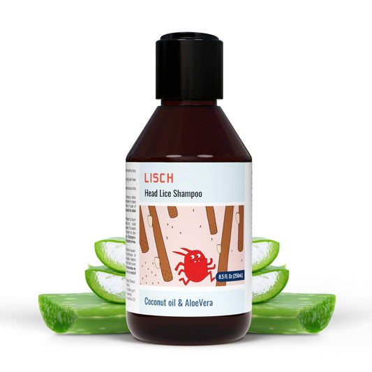 LISCH 100% Natural Head Lice Treatments That Kills Eggs and Lice - Organic Nit Treatment for Kids - Daily Nit Shampoo Extra Strength - Headlice Treatment for Adults and Kids, 250ml of nit Solution
