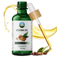 NPOW Jojoba Oil - 100% Pure & Natural Organic Jojoba Oil For Hair, Face, Body, Beard, Nails & Hair Growth Oil - Jojoba Oil For Skin, Deeply Moisturizing, Cold Pressed Jojoba Oil Vegan Friendly - 100ml