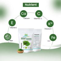 Herbal Magic's Organic Neem Leaves Powder Face Mask - Sparkle your smoothies, shakes, baking - Free from Fillers & Presrevatives -100g - Pack 1