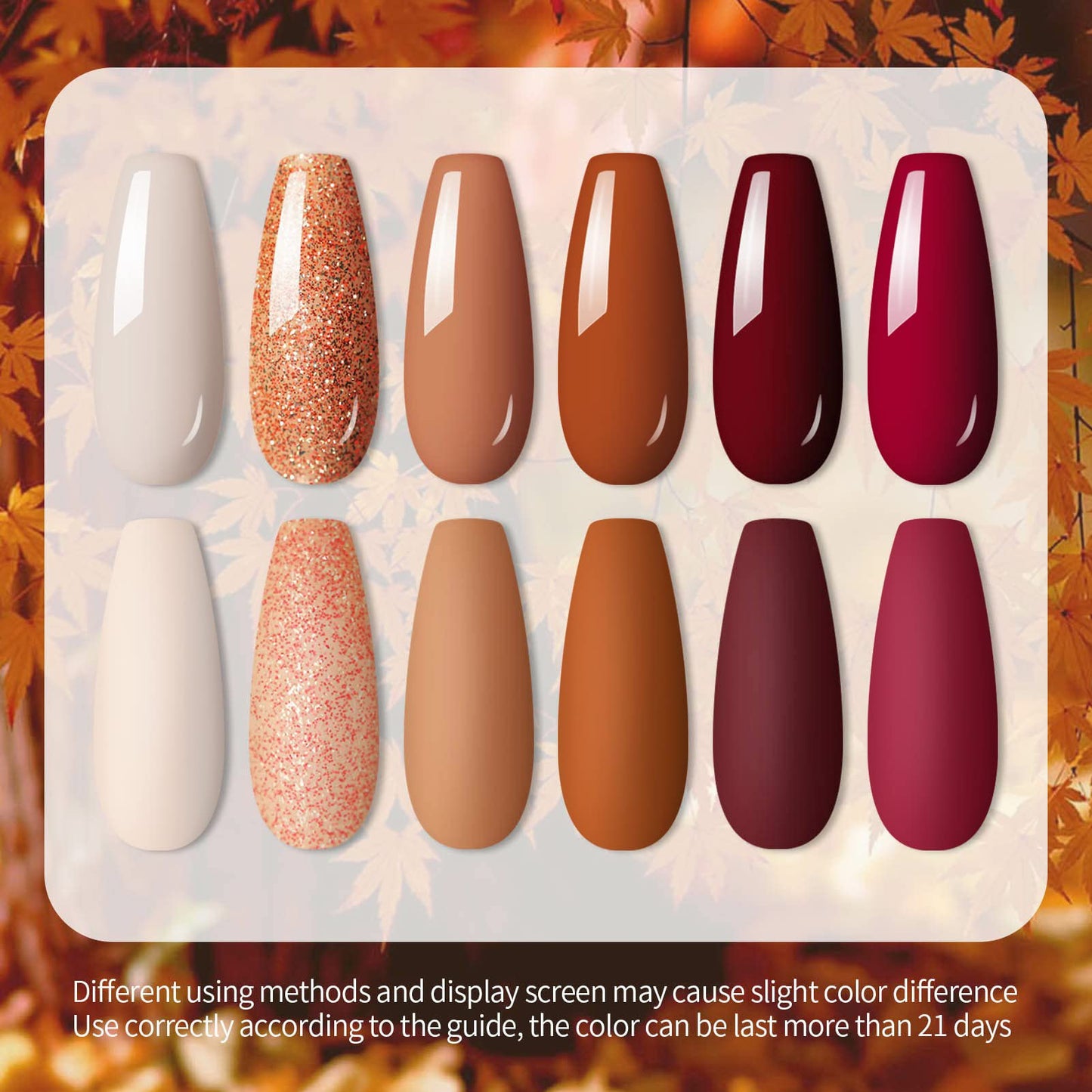 UR SUGAR Autumn and Winter Gel Nail Polish Set, Gray Pink Classic Gel Polish 6 Colours Soak Off Gel Nail Varnish Kit DIY Manicure Christmas Gifts for Women