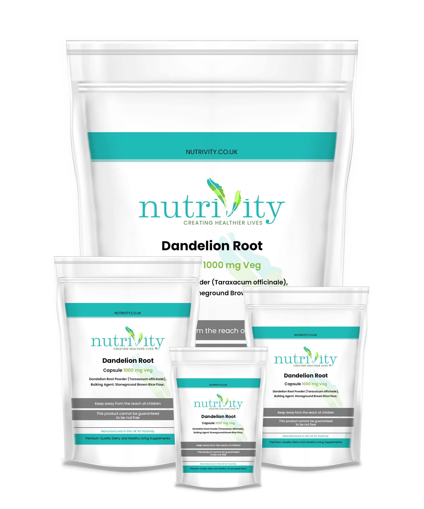 Dandelion Root 1000mg Veg Capsules Power Minerals, Vitamin Rich by Nutrivity (30)