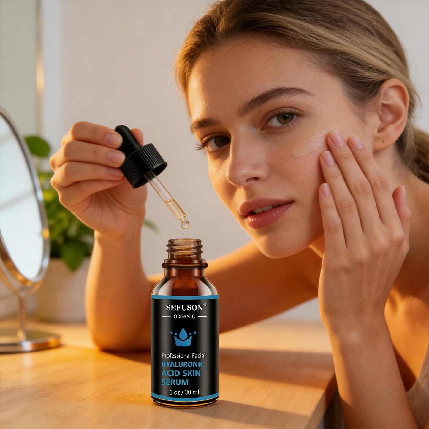 SEFUSON Hyaluronic Acid 5% + Vit E, Best Pure Hyaluronic Acid Moisturiser for Face, Anti Ageing & Anti Wrinkle Moisturiser Hyaluronic Acid Serum, Fine Lines & Sensitive Skin, Improve Age Spots (30 ML)