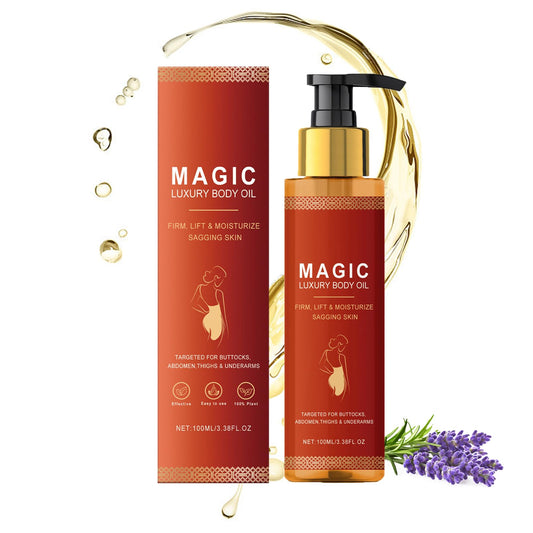 Magic Luxury Body Oil, 100ML Firming Body Lotion for Women to Reduce Finelines, Plumping Moisturizing Body Glow Oil for Smooth, Radiant Skin, Glow Essence Firming Lotion for All Skin Types