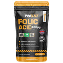Folic Acid Tablets 400 mcg - 120 Vegan Vitamin B9 Tablets Folic Acid 400ug Pregnancy Care - Normal Function of Immune System and Reduce Tiredness and Fatigue - Made in The UK by PROELITE