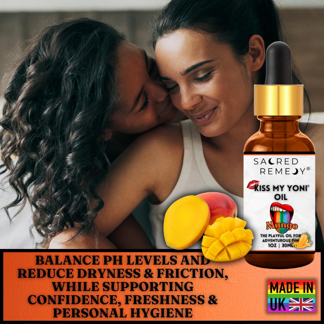 KMY Tropical Mango Yoni Oil – Premium Aromatic Body & Sensitive Area Moisturizer. Targeted Relief for Thigh Chafing and Dryness. Food-Grade, PH-Balanced Vegan Skincare [30ml]