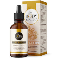 The Body Source 100% Organic Argan Oil, 100ml - Cold Pressed, Ethically Sourced & Bottled in Morocco - For Healthy Hair, Skin & Nails