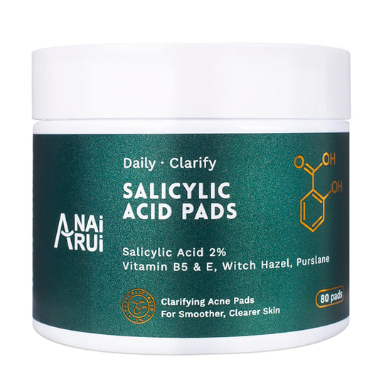ANAiRUi Salicylic Acid Pads, Exfoliating Face Pads with Witch Hazel, Vitamins B5 & E, Resurfacing Facial Pads for Cleansing Breakouts & Blackheads, Acne & Blemishes, 80 Pads