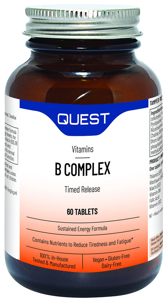 Quest B Complex Timed Release (Formerly Mega B-100) 60 Tablets (Pack of 2)