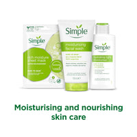 Simple Kind to Skin Regime 3 piece Gift Set with Face Wash, Sheet Mask & Moisturiser Perfect for Any Occasion