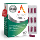 Solvotrin Active Folic 400 mcg – L-Methylfolate Folic Acid Supplement – Highly Absorbed, Vegan – Supports Pregnancy, Energy, Tiredness & Fatigue Reduction – 60 Capsules (2-Month Supply)
