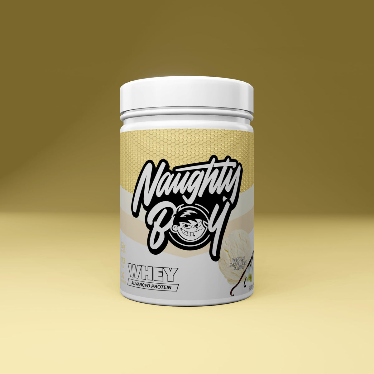Naughty Boy Advanced 100% Whey Muscle Building & Recovery Protein Powder with Optimum Taste & Mixability for All Adults and Diets. (Vanilla Ice Cream, 900 g)