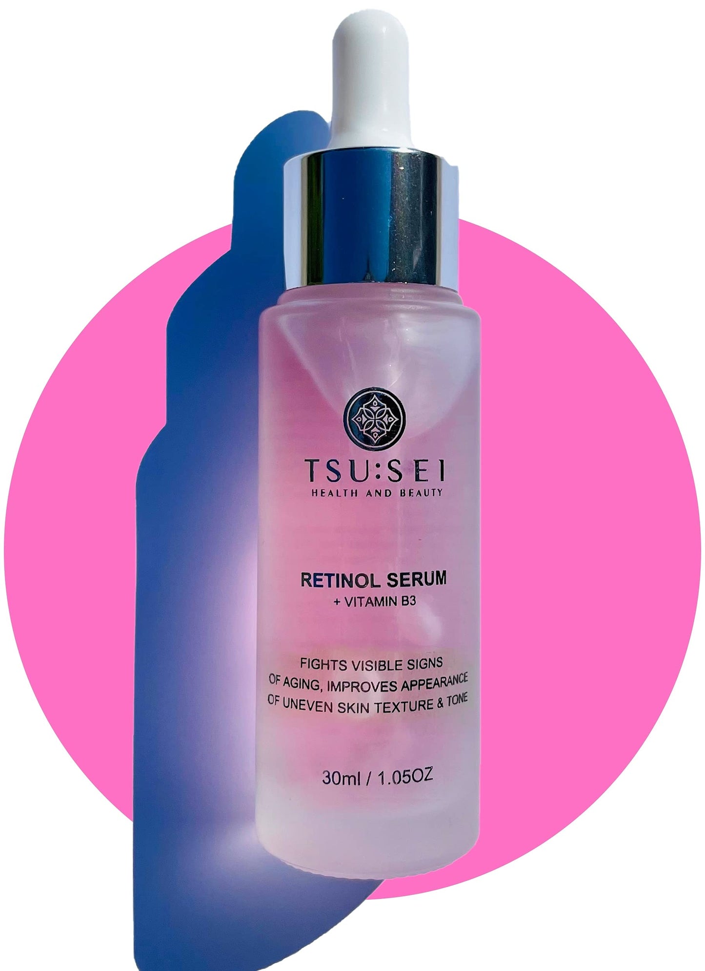 TSU:SEI Health and Beauty Retinol Serum with Vitamin B3 for face by TSU:SEI - Organic, Anti-Aging, Facial Serum for Fine Lines, Wrinkles, and Uneven Skin Tone. Cruelty Free Skincare. 30ml.