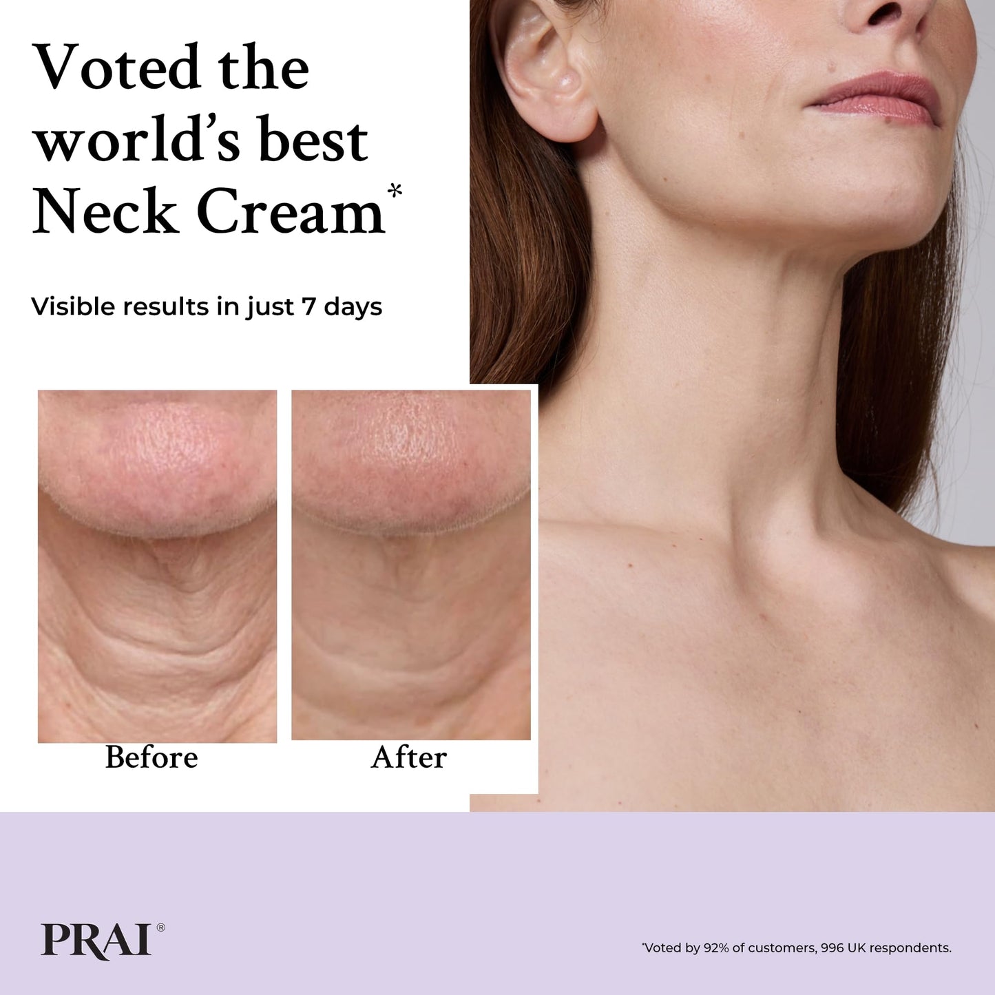 Prai PRAI Ageless Throat & Decolletage Creme 50ml - Anti-Ageing, Collagen Boosting Skincare Cream - Tightens & Firms Skin, Reduces Wrinkles - Luxury Neck Moisturiser With Hyaluronic Acid - 7 Day Results
