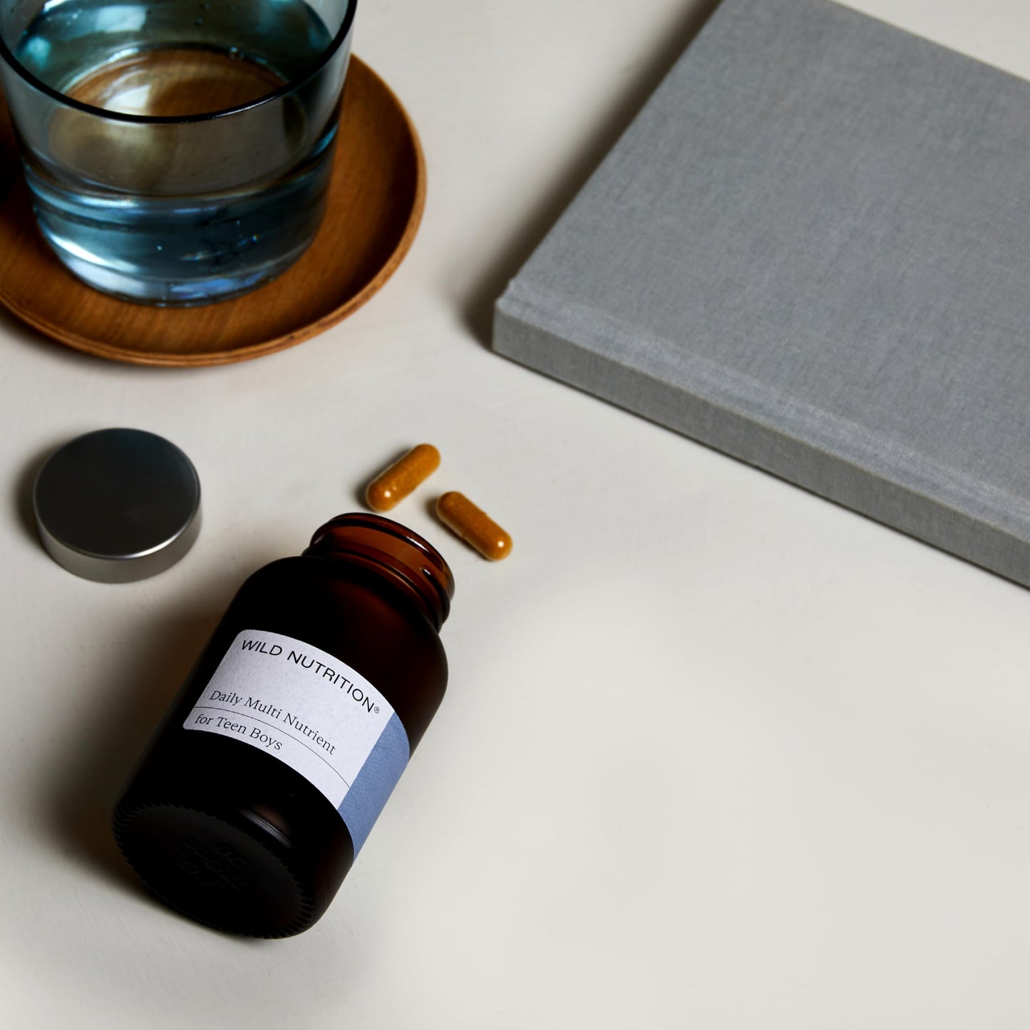 Wild Nutrition Food-Grown® Daily Multi for Teen Boys, Natural & Ethical Multivitamin Kids Vitamins with Vitamin B, Vitamin D - Optimal Health for Teen Boys - 60 Capsules