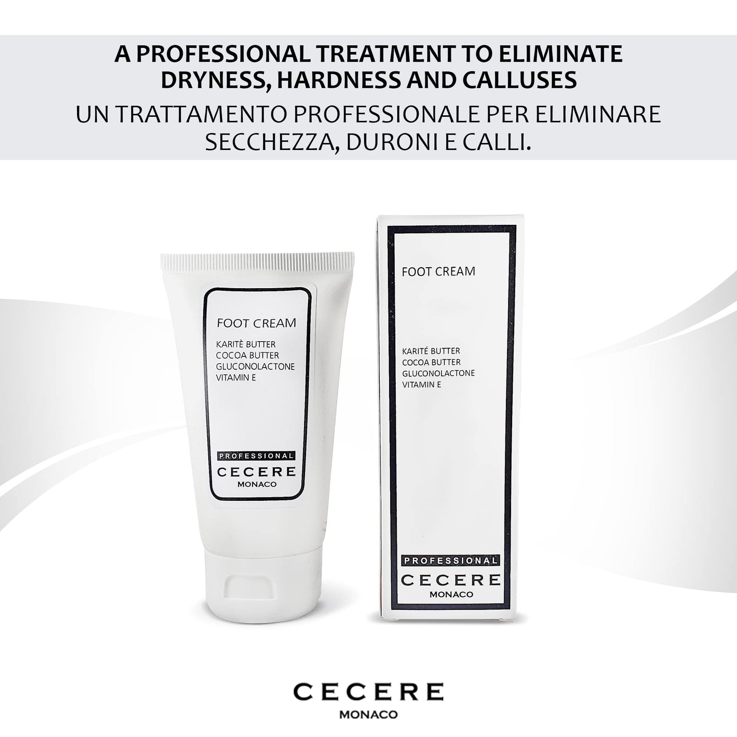 Cecere Laboratories-(75ml/2.5oz) Foot Cream for Cracked Heels and Dry Skin, Shea Butter Foot Cream for Very Dry Feet,Cracked Heel Repair Cream