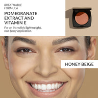 AVON Avon Cream To Powder 3-in-1 Foundation, Concealer and Powder, Long Lasting Foundation Compact, Natural Looking Base that Lasts, SPF 15, 330P, Honey Beige